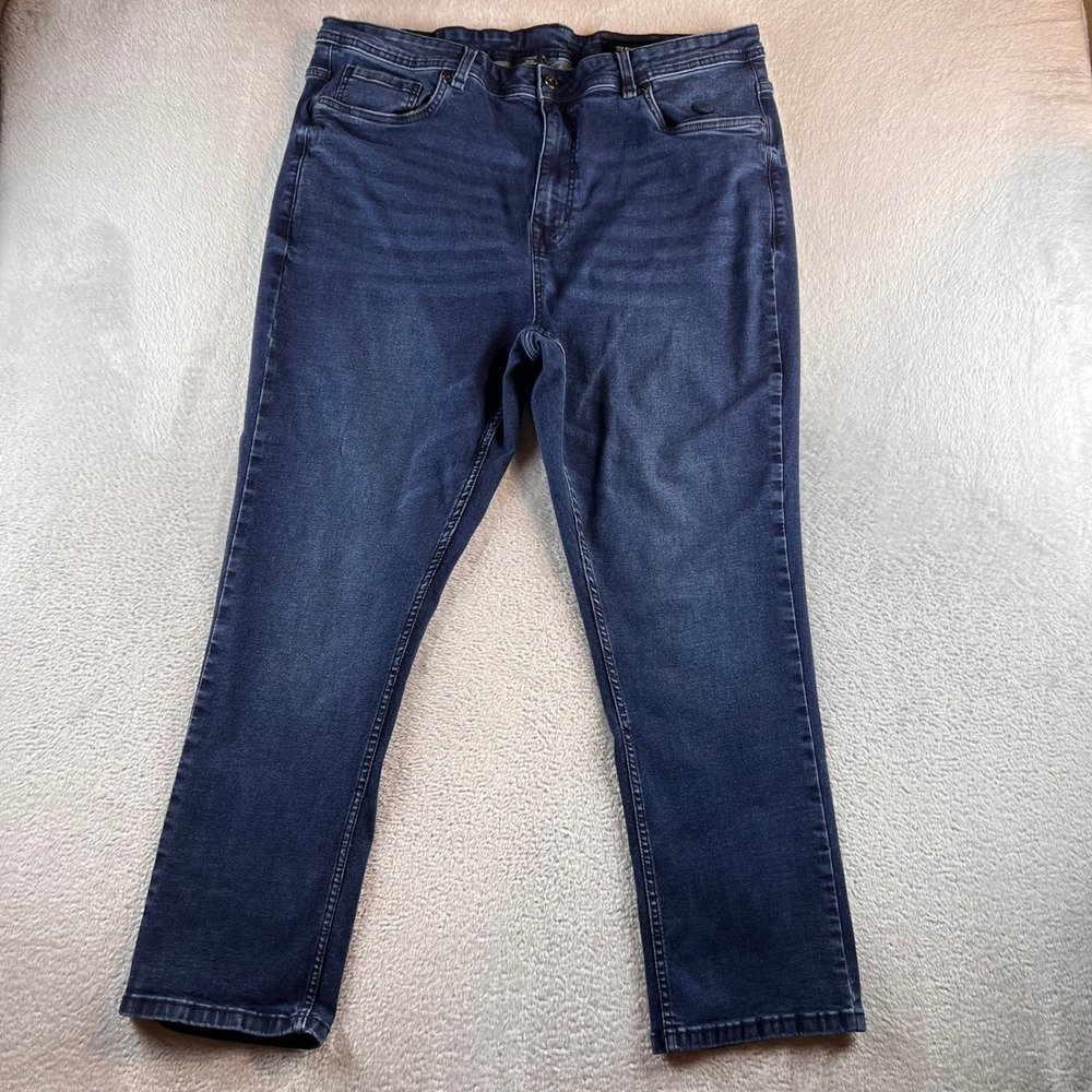 TPJ The Perfect Jean NYC Slim Thick Jeans Mens 42x30 (39x29) Blue Stretch